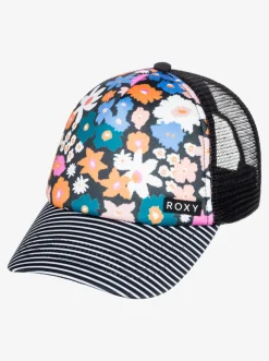 Roxy Accessoires*Honey Coconut - Trucker Cap Voor Meisjes Anthracite Flower Power