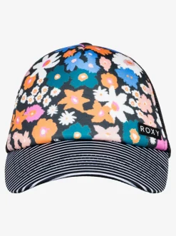 Roxy Accessoires*Honey Coconut - Trucker Cap Voor Meisjes Anthracite Flower Power