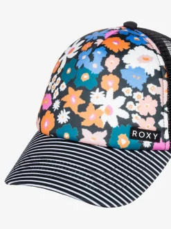 Roxy Accessoires*Honey Coconut - Trucker Cap Voor Meisjes Anthracite Flower Power