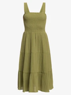 Roxy Jurken*Honeymoon Avenue - Halflange Jurk Voor Dames Loden Green