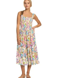 Roxy Jurken*Honeymoon Avenue Printed - Halflange Jurk Voor Dames Snow White Pualani Combo