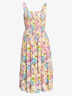 Roxy Jurken*Honeymoon Avenue Printed - Halflange Jurk Voor Dames Snow White Pualani Combo