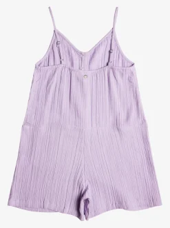 Roxy Jurken*If I Was A Boy - Strappy Playsuit Voor Meisjes 4-16 Purple Rose