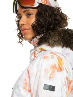 Roxy Snow-Jassen*Jet Ski Premium 2022 - Geisoleerd Snowjack Voor Dames Bright White Tenderness