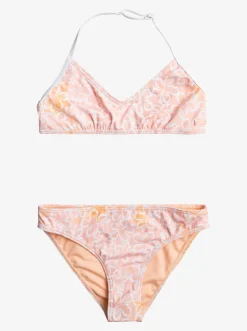 Roxy Swim*Joyful Ride - Beha Bikiniset Voor Meisjes 7-16 Flax Hibiscus Heat