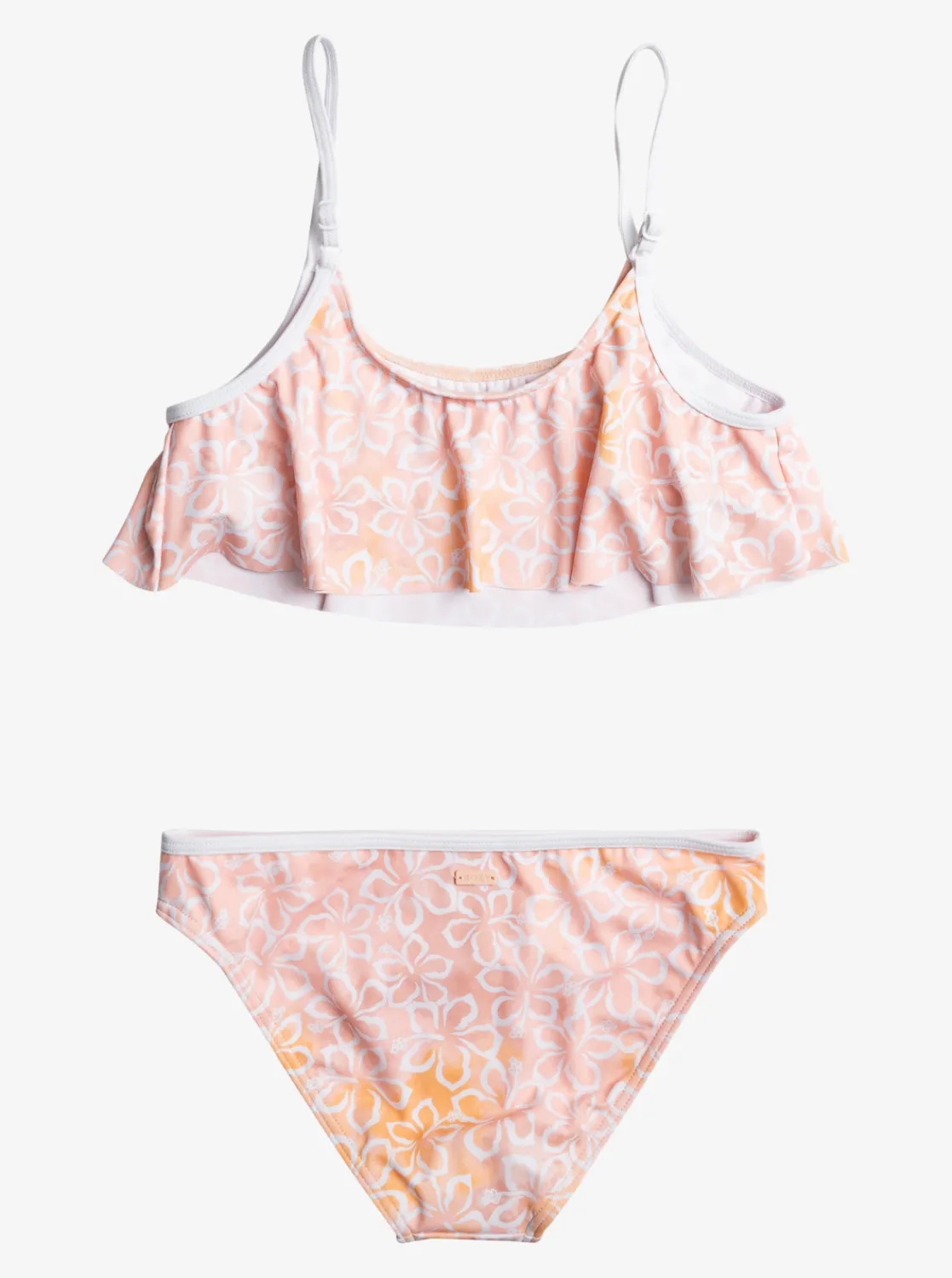 Roxy Swim*Joyful Ride - Zwierige Bikiniset Voor Meisjes 7-16 Flax Hibiscus Heat