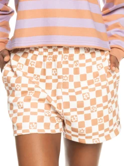 Roxy Shorts*Kindred Souls - Short Van Joggingstof Voor Dames Snow White Sol Power