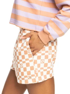 Roxy Shorts*Kindred Souls - Short Van Joggingstof Voor Dames Snow White Sol Power