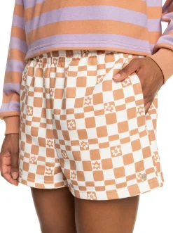 Roxy Shorts*Kindred Souls - Short Van Joggingstof Voor Dames Snow White Sol Power