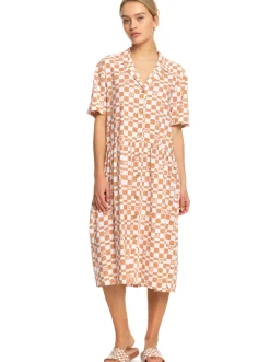 Roxy Jurken*Licorice Sky - Halflange Jurk Voor Dames Snow White Sol Power