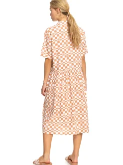 Roxy Jurken*Licorice Sky - Halflange Jurk Voor Dames Snow White Sol Power