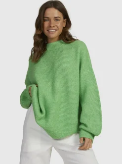 Roxy Truien & Cardigans*Little Dume - Oversized Trui Voor Dames Green Dream
