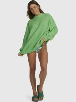 Roxy Truien & Cardigans*Little Dume - Oversized Trui Voor Dames Green Dream