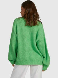 Roxy Truien & Cardigans*Little Dume - Oversized Trui Voor Dames Green Dream