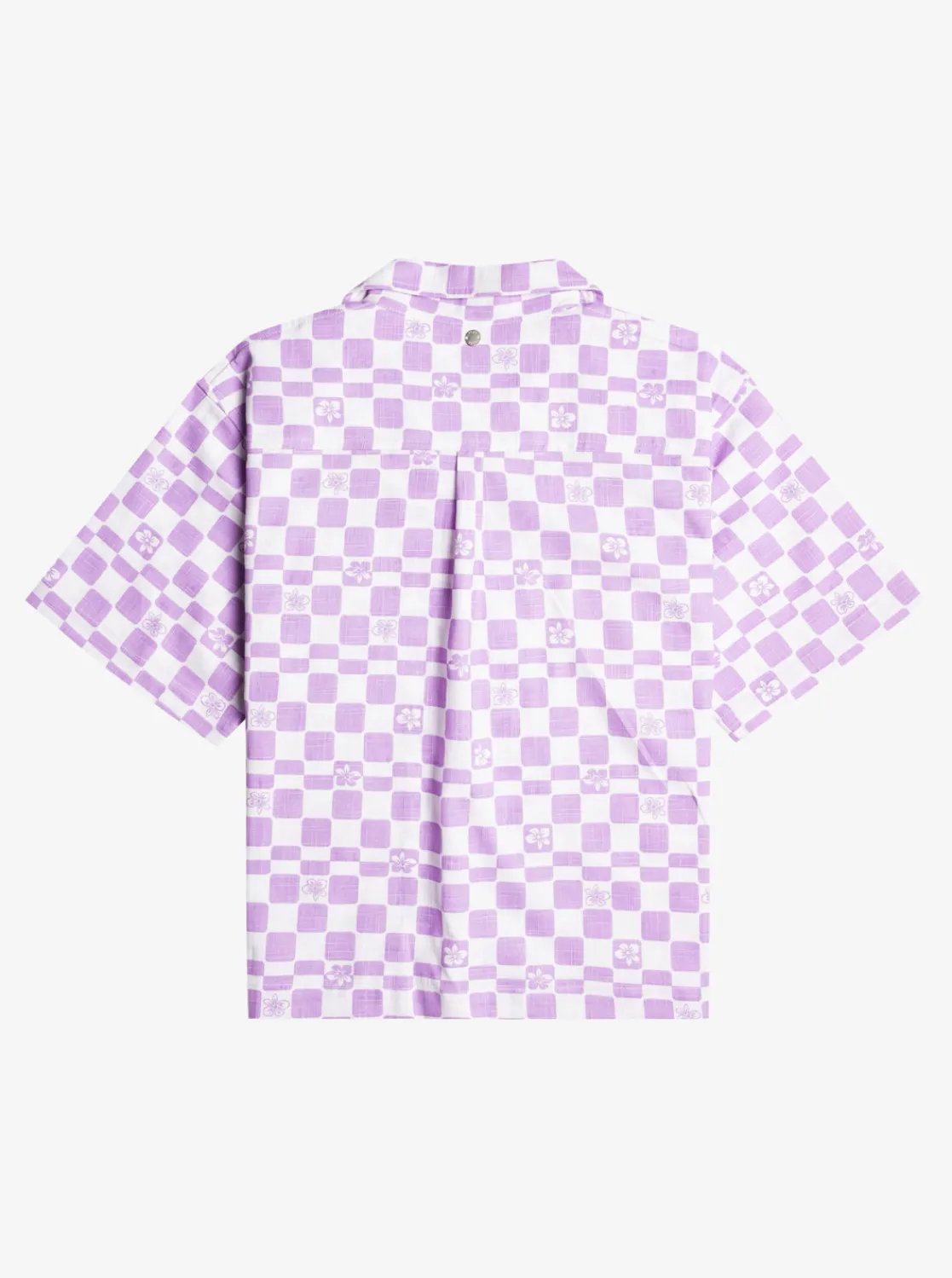 Roxy T-Shirts & Blouses*Living Off The Land - Overhemd Met Korte Mouwen Voor Meisjes 10-16 Purple Rose Flower Box