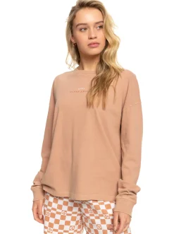 Roxy T-Shirts & Tops*Love Sunset - Oversized Boyfriend T-Shirt Voor Dames Cork