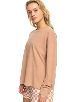 Roxy T-Shirts & Tops*Love Sunset - Oversized Boyfriend T-Shirt Voor Dames Cork