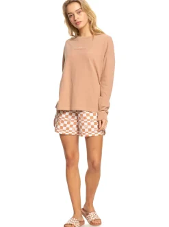 Roxy T-Shirts & Tops*Love Sunset - Oversized Boyfriend T-Shirt Voor Dames Cork