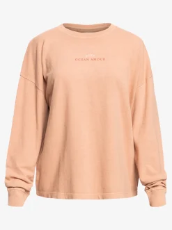 Roxy T-Shirts & Tops*Love Sunset - Oversized Boyfriend T-Shirt Voor Dames Cork