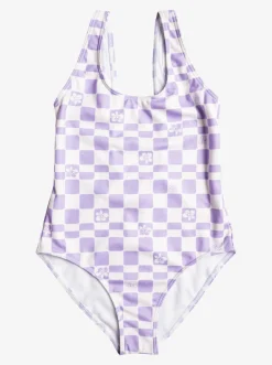 Roxy Swim*Magical Waves - Eendelig Badpak Voor Meisjes 7-16 Purple Rose Flower Box