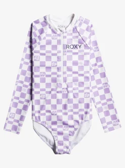 Roxy Surf*Magical Waves - Eendelige Rashguard Met Lange Mouw Voor Meisjes 6-16 Purple Rose Flower Box