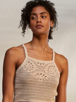 Roxy T-Shirts & Tops*Malibu Crush - Gebreide Haltertop Voor Dames Tapioca
