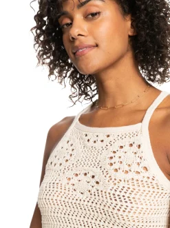 Roxy T-Shirts & Tops*Malibu Crush - Gebreide Haltertop Voor Dames Tapioca