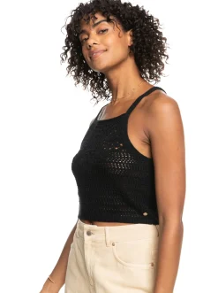 Roxy T-Shirts & Tops*Malibu Crush - Gebreide Haltertop Voor Dames Anthracite