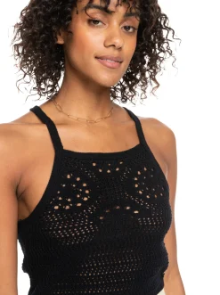 Roxy T-Shirts & Tops*Malibu Crush - Gebreide Haltertop Voor Dames Anthracite