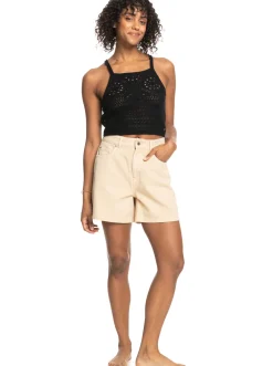 Roxy T-Shirts & Tops*Malibu Crush - Gebreide Haltertop Voor Dames Anthracite