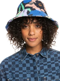 Roxy Hoeden & Petten*Mango Passion - Bucket Hoed Voor Dames Anthracite Flower Jammin