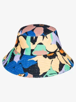 Roxy Hoeden & Petten*Mango Passion - Bucket Hoed Voor Dames Anthracite Flower Jammin
