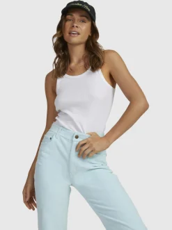 Roxy T-Shirts & Tops*Match Back - Ribgebreide Top Voor Dames Bright White