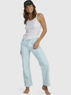 Roxy T-Shirts & Tops*Match Back - Ribgebreide Top Voor Dames Bright White
