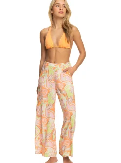 Roxy Broeken & Jeans*Midnight Avenue - Wide Leg Trousers For Women Mock Orange Roxy Delic