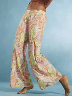 Roxy Broeken & Jeans*Midnight Avenue - Wide Leg Trousers For Women Mock Orange Roxy Delic