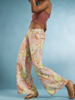 Roxy Broeken & Jeans*Midnight Avenue - Wide Leg Trousers For Women Mock Orange Roxy Delic