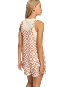 Roxy Jurken*Midnight Sky Check - Korte Tuinbroek Voor Dames Snow White Sol Power