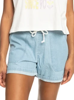 Roxy Shorts*Milady Beach Regular - Denim Short Voor Dames Light Blue