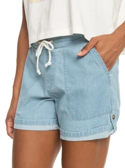 Roxy Shorts*Milady Beach Regular - Denim Short Voor Dames Light Blue