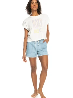 Roxy Shorts*Milady Beach Regular - Denim Short Voor Dames Light Blue