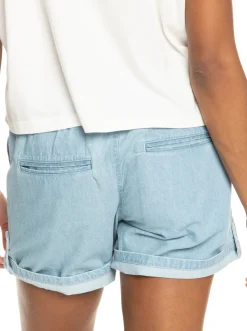 Roxy Shorts*Milady Beach Regular - Denim Short Voor Dames Light Blue