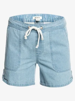 Roxy Shorts*Milady Beach Regular - Denim Short Voor Dames Light Blue