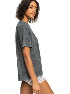 Roxy T-Shirts & Tops*Moonlight Sunset - Oversized Boyfriend T-Shirt Voor Dames Anthracite