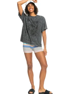 Roxy T-Shirts & Tops*Moonlight Sunset - Oversized Boyfriend T-Shirt Voor Dames Anthracite