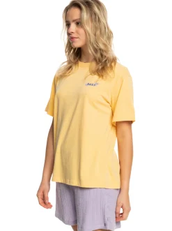 Roxy T-Shirts & Tops*Moonlight Sunset - Oversized Boyfriend T-Shirt Voor Dames Flax
