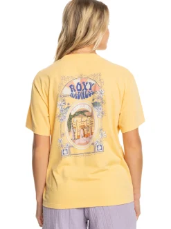 Roxy T-Shirts & Tops*Moonlight Sunset - Oversized Boyfriend T-Shirt Voor Dames Flax