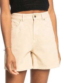Roxy Shorts*Morning Splendour - Denim Short Voor Dames Tapioca