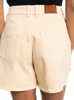 Roxy Shorts*Morning Splendour - Denim Short Voor Dames Tapioca