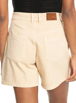 Roxy Shorts*Morning Splendour - Denim Short Voor Dames Tapioca